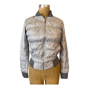 Athleta Women's Light Gray Puffer down filled jacket